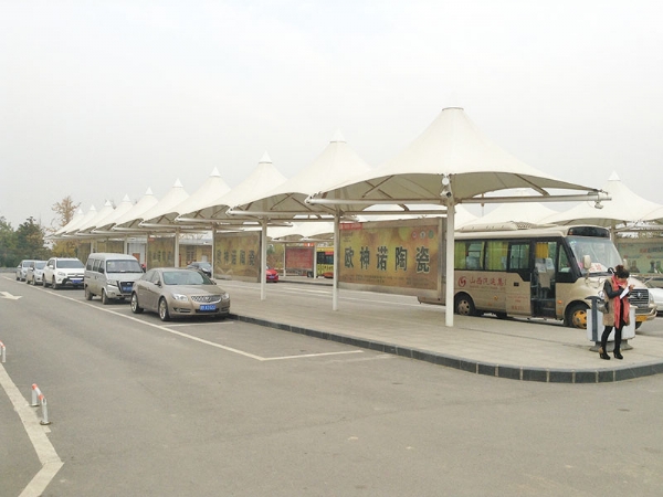 膜結構候車棚遮陽