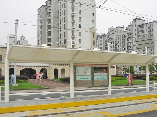 膜結構候車棚遮陽