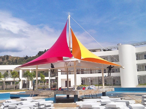 膜結構廣場景觀彩膜