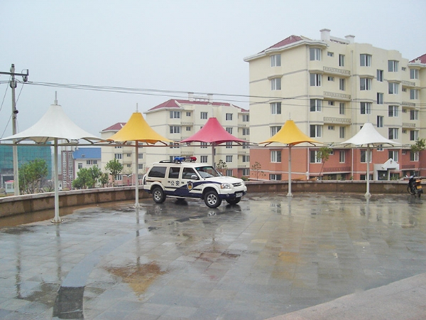 膜結構廣場景觀彩膜