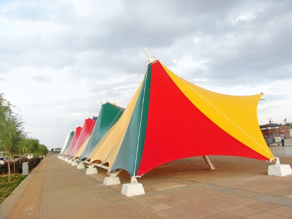 膜結構廣場景觀彩膜