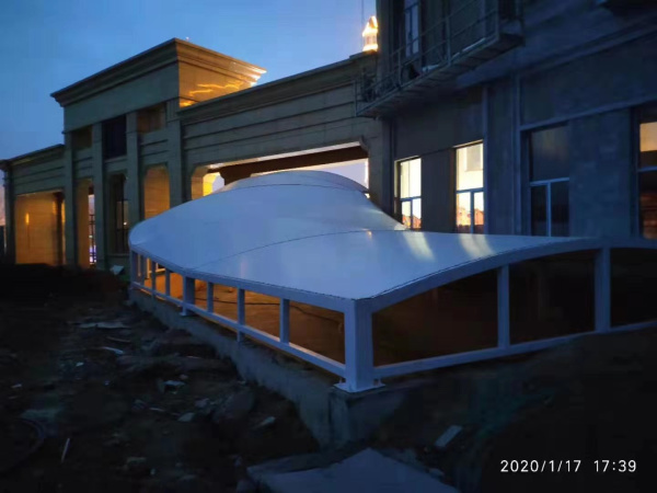 青島膜結(jié)構(gòu)出入口完工