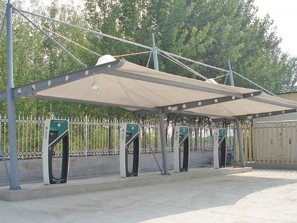 山東充電樁膜結(jié)構(gòu)停車棚廠家